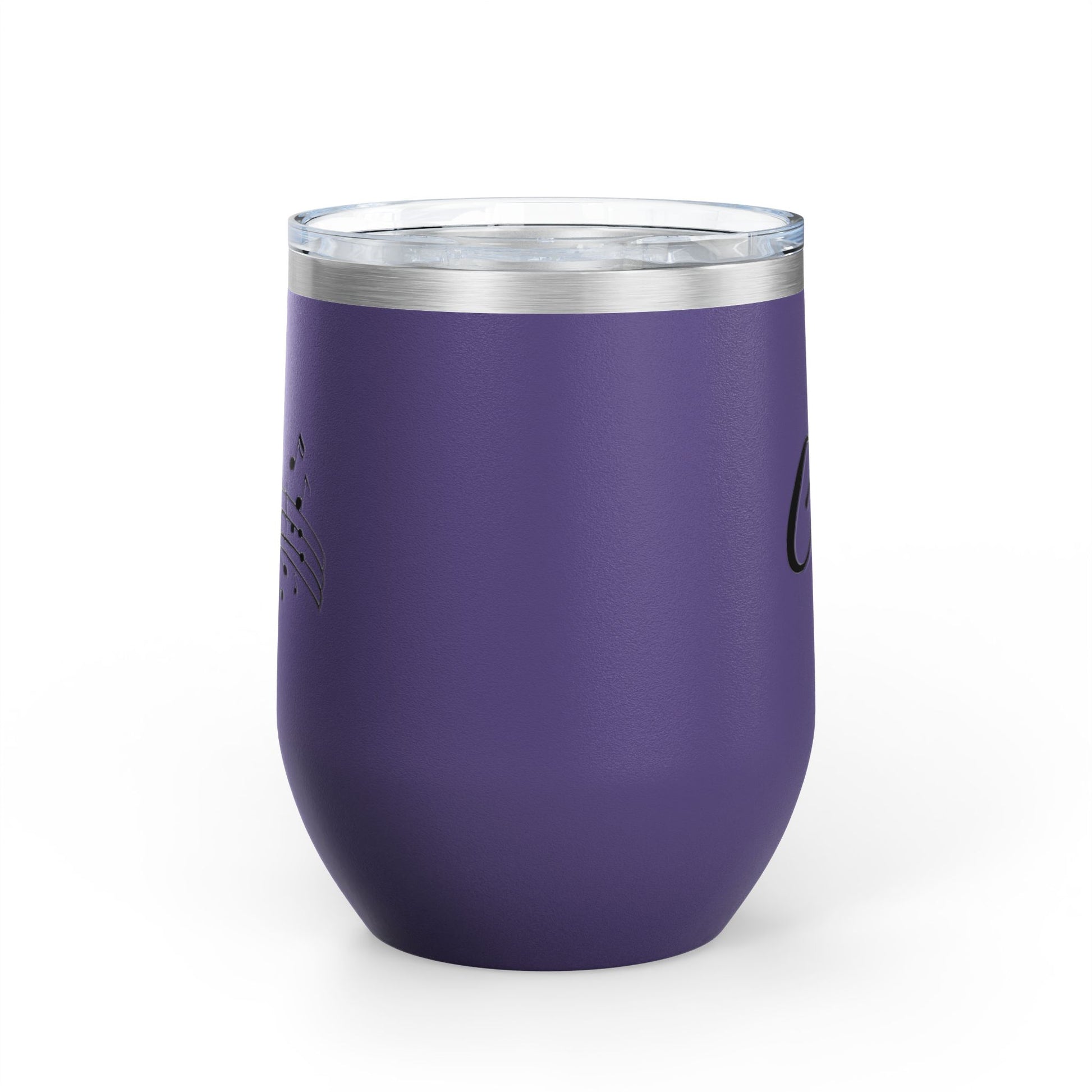 Musical Wine Tumbler, 12oz | Perfect Gift for Music Lovers, Birthday, Concerts, Parties, Home Bar Decor, Stainless Steel