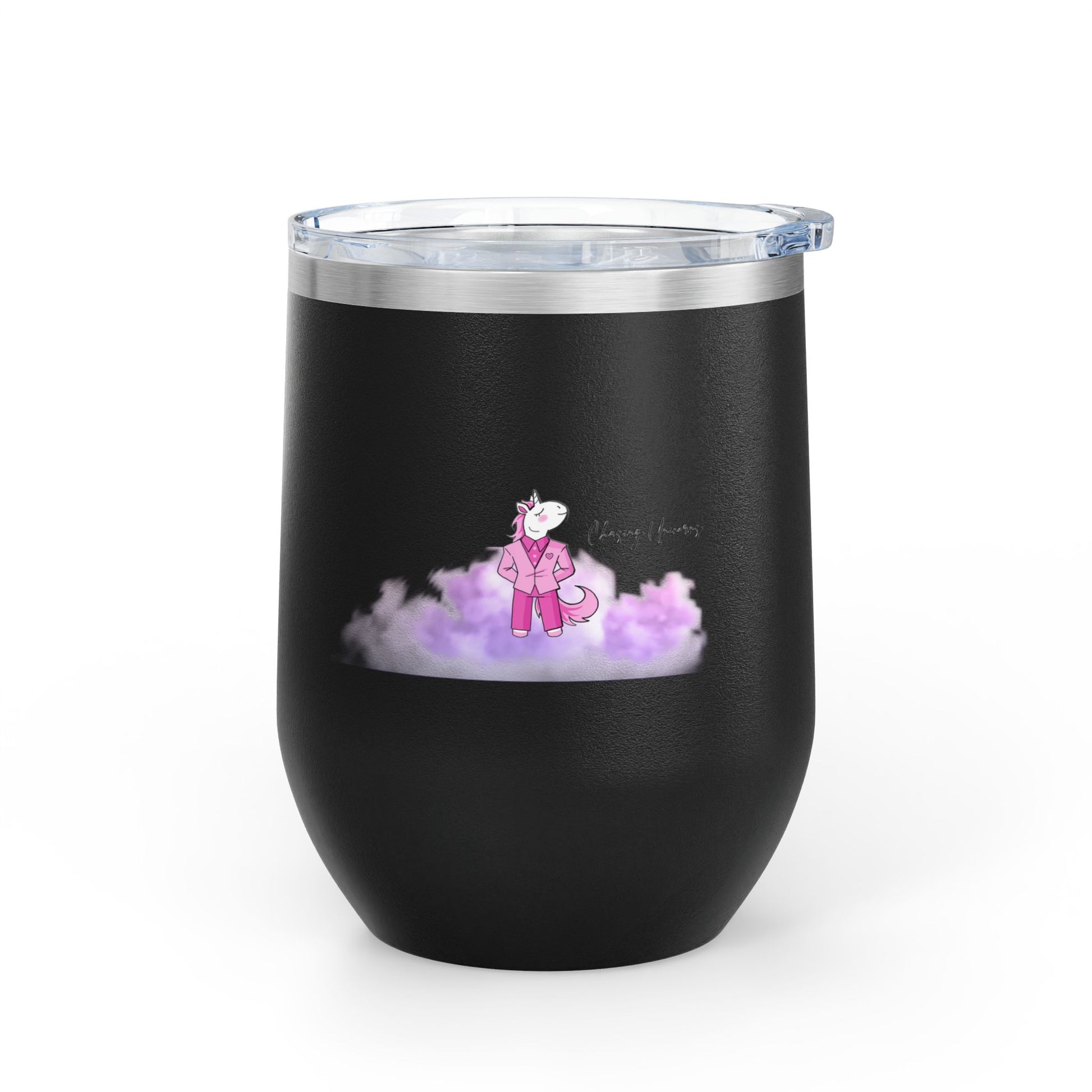 Charming Unicorn Wine Tumbler | Cute Gift for Wine Lovers, Birthday, Bachelorette, Unicorn Theme, 12oz Insulated Drinkware