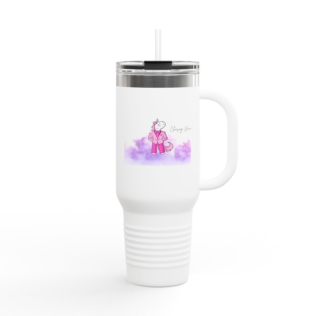 Charming Insulated Travel Mug, 40oz – Perfect for Coffee Lovers, Road Trips, Travel, Gift for Friends, Stylish Drinkware
