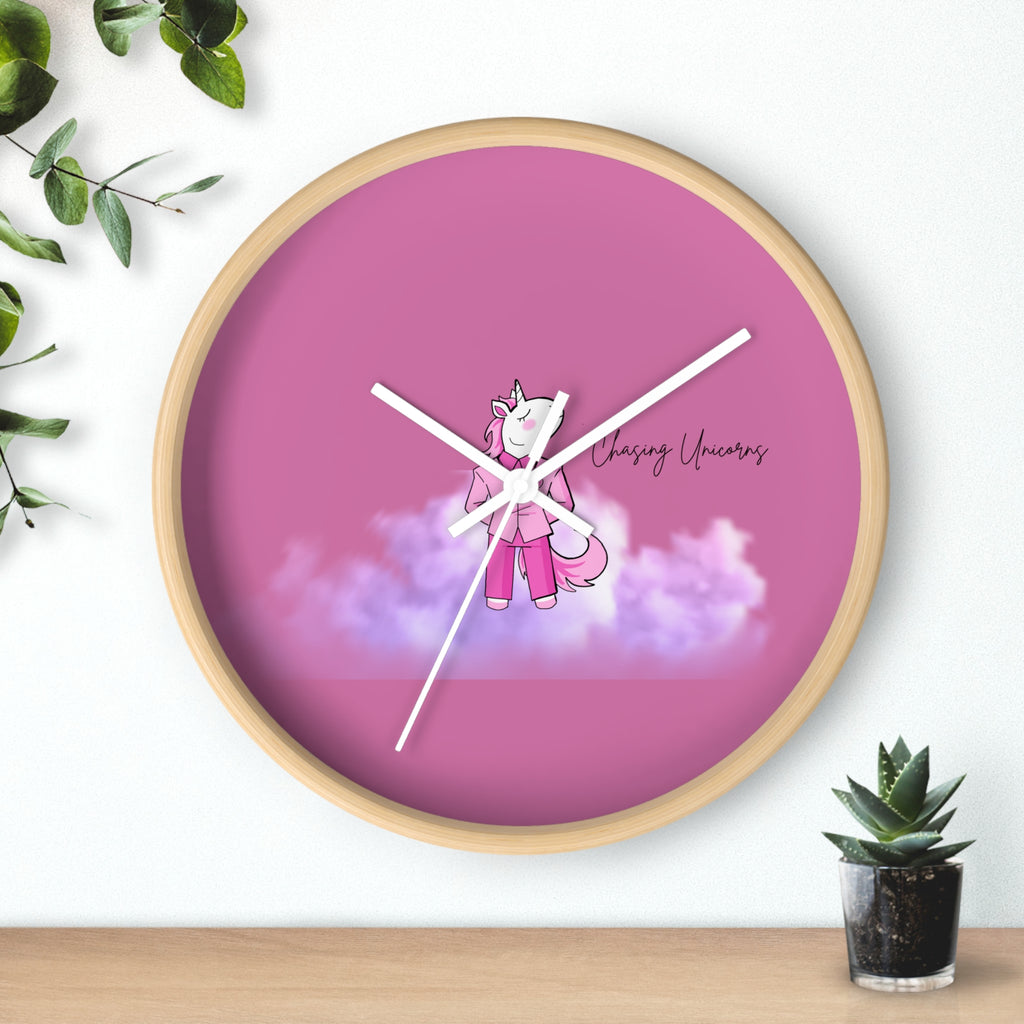 Whimsical Unicorn Wall Clock - Kids Room Decor, Unique Gift, Playful Timepiece, Chasing Unicorns Theme, Magical Wall Art