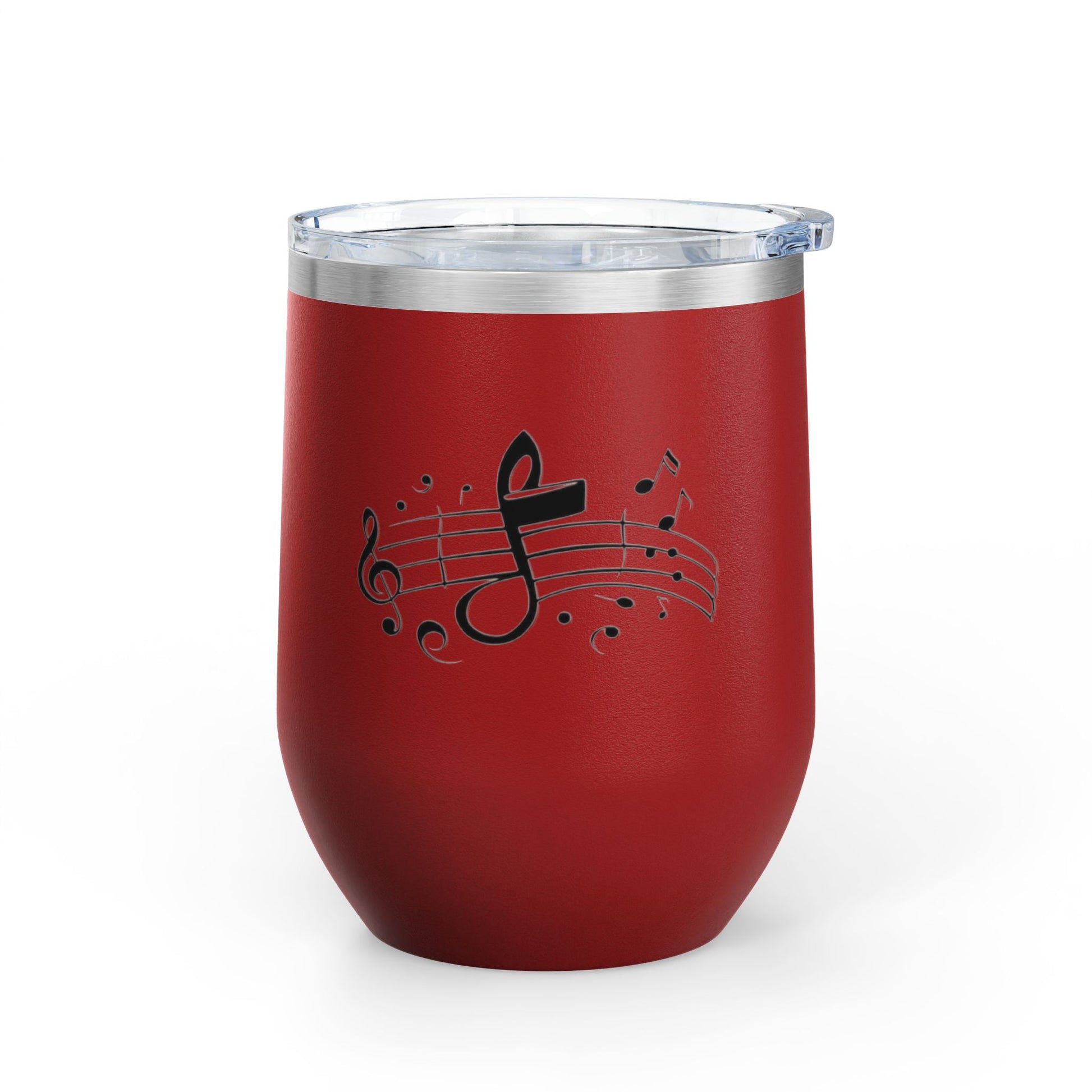 Musical Wine Tumbler, 12oz | Perfect Gift for Music Lovers, Birthday, Concerts, Parties, Home Bar Decor, Stainless Steel