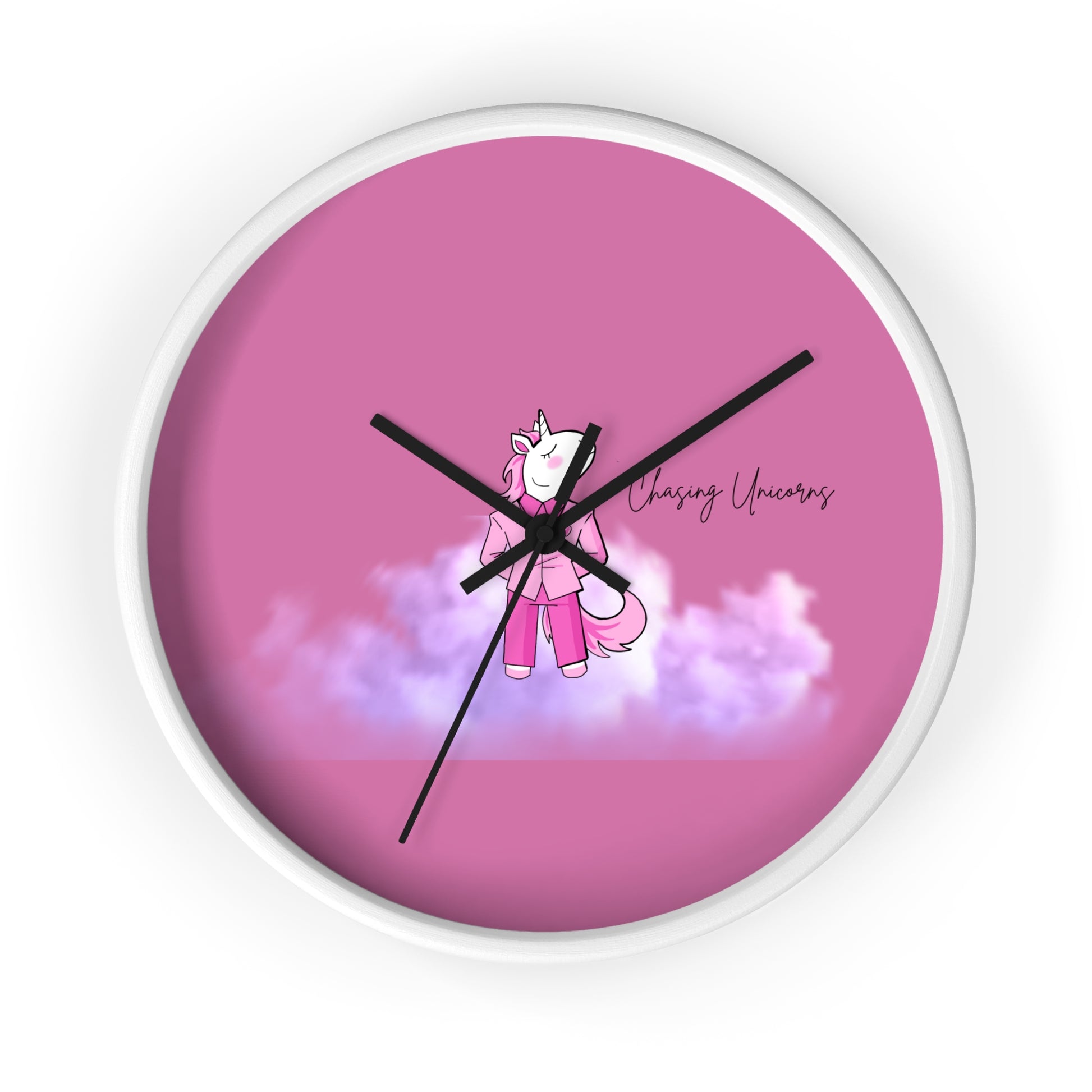 Whimsical Unicorn Wall Clock - Kids Room Decor, Unique Gift, Playful Timepiece, Chasing Unicorns Theme, Magical Wall Art