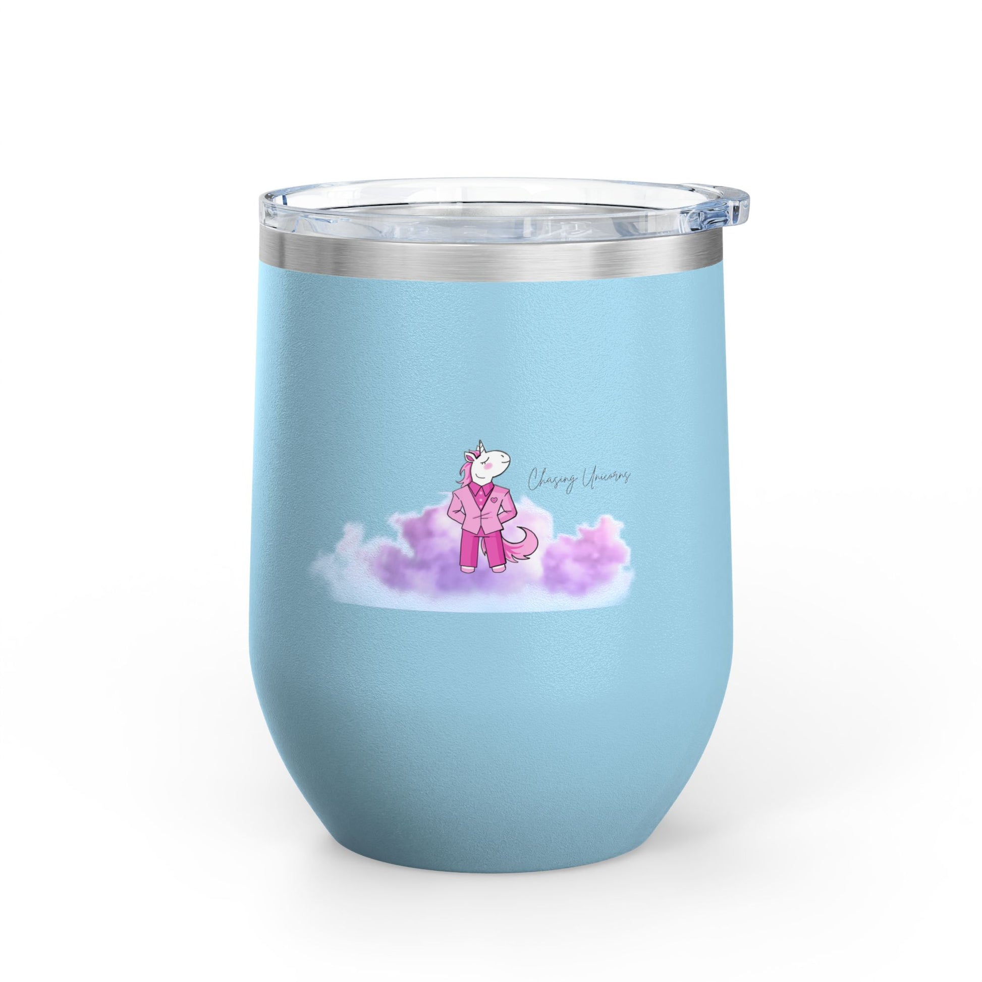Charming Unicorn Wine Tumbler | Cute Gift for Wine Lovers, Birthday, Bachelorette, Unicorn Theme, 12oz Insulated Drinkware
