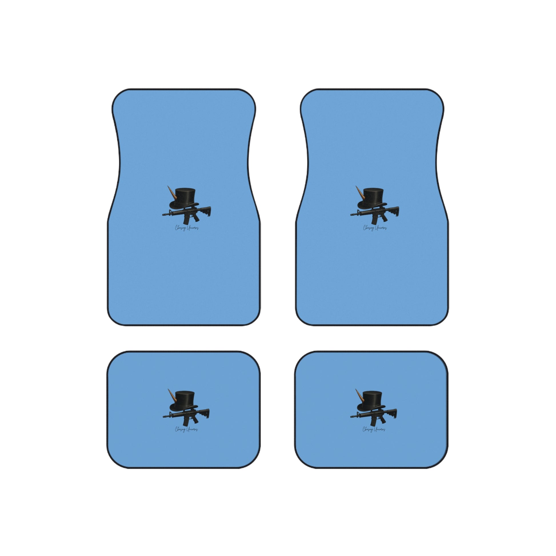 Stylish Car Mats Set for Gun Enthusiasts, Custom Floor Mats, Unique Auto Accessories, Gifts for Him, Car Decor