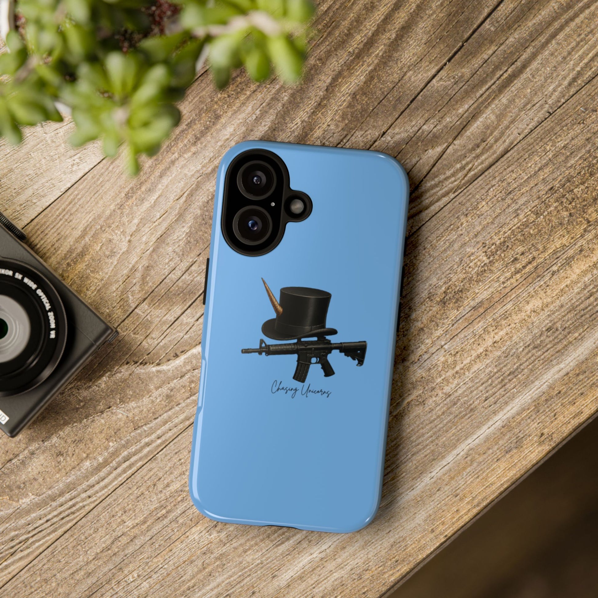 Tough Cases: Unique Gun & Top Hat Phone Case, Cool Gift for Gun Lovers, Trendy Mobile Accessory, Birthday Present, Stylish Protection