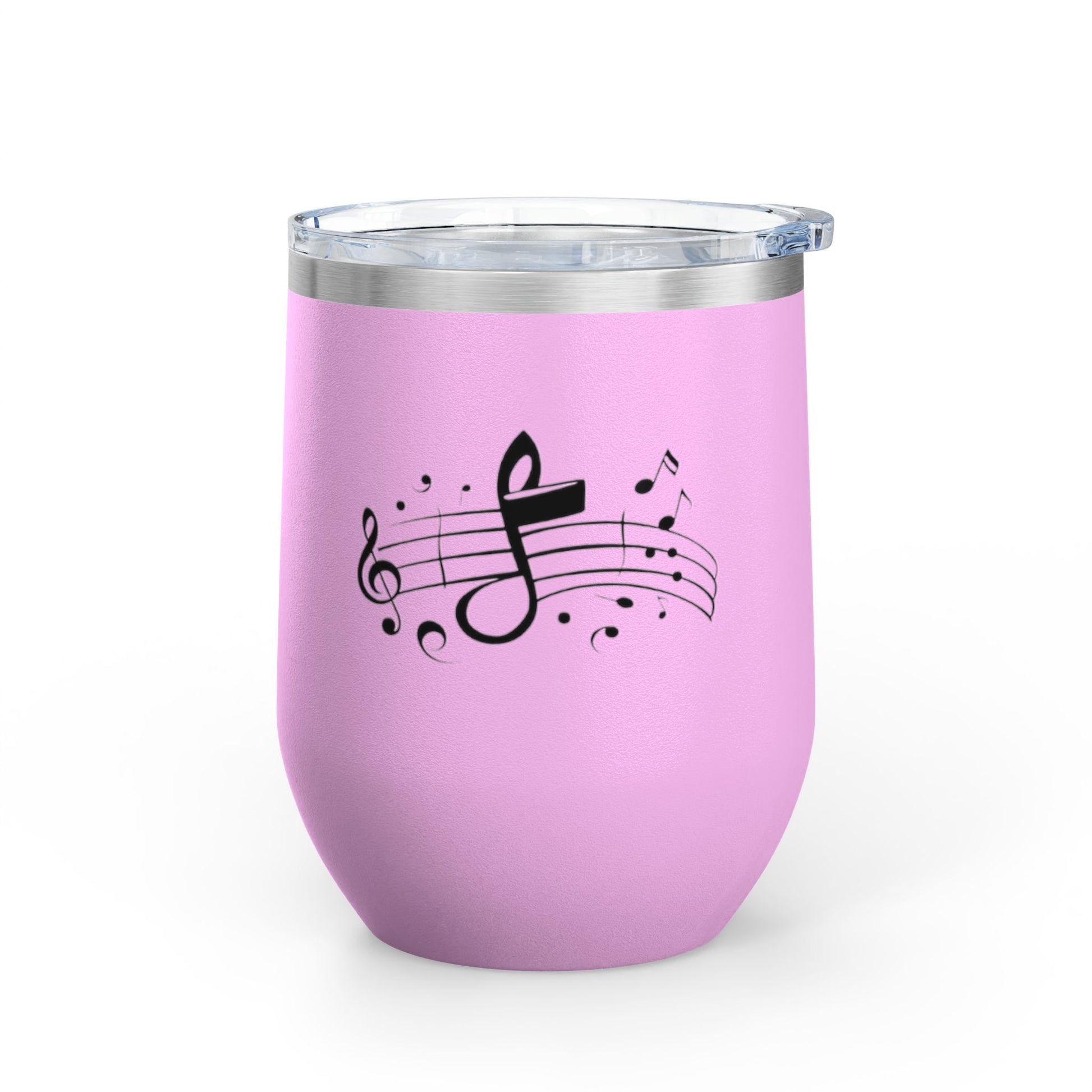 Musical Wine Tumbler, 12oz | Perfect Gift for Music Lovers, Birthday, Concerts, Parties, Home Bar Decor, Stainless Steel