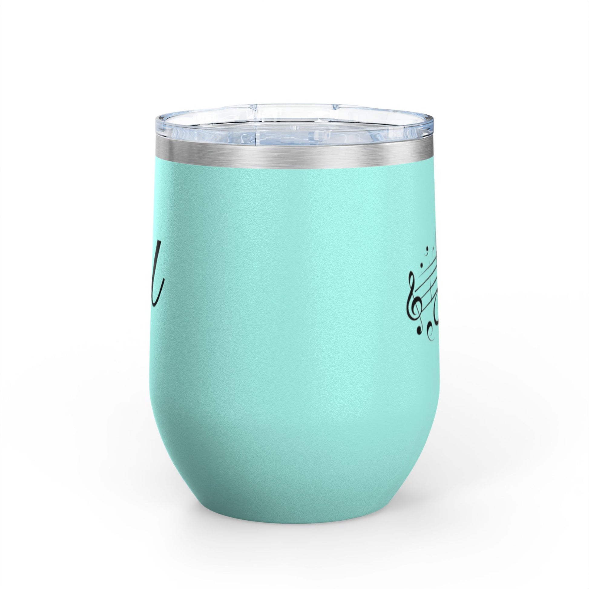 Musical Wine Tumbler, 12oz | Perfect Gift for Music Lovers, Birthday, Concerts, Parties, Home Bar Decor, Stainless Steel