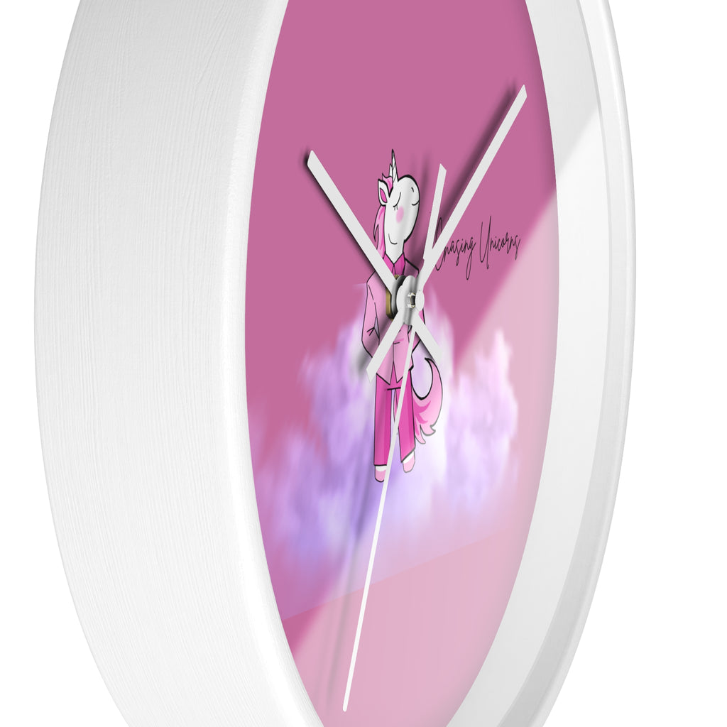 Whimsical Unicorn Wall Clock - Kids Room Decor, Unique Gift, Playful Timepiece, Chasing Unicorns Theme, Magical Wall Art
