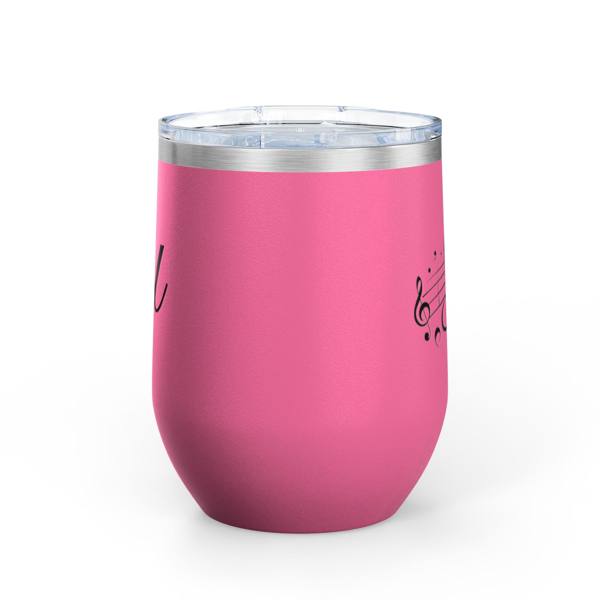 Musical Wine Tumbler, 12oz | Perfect Gift for Music Lovers, Birthday, Concerts, Parties, Home Bar Decor, Stainless Steel