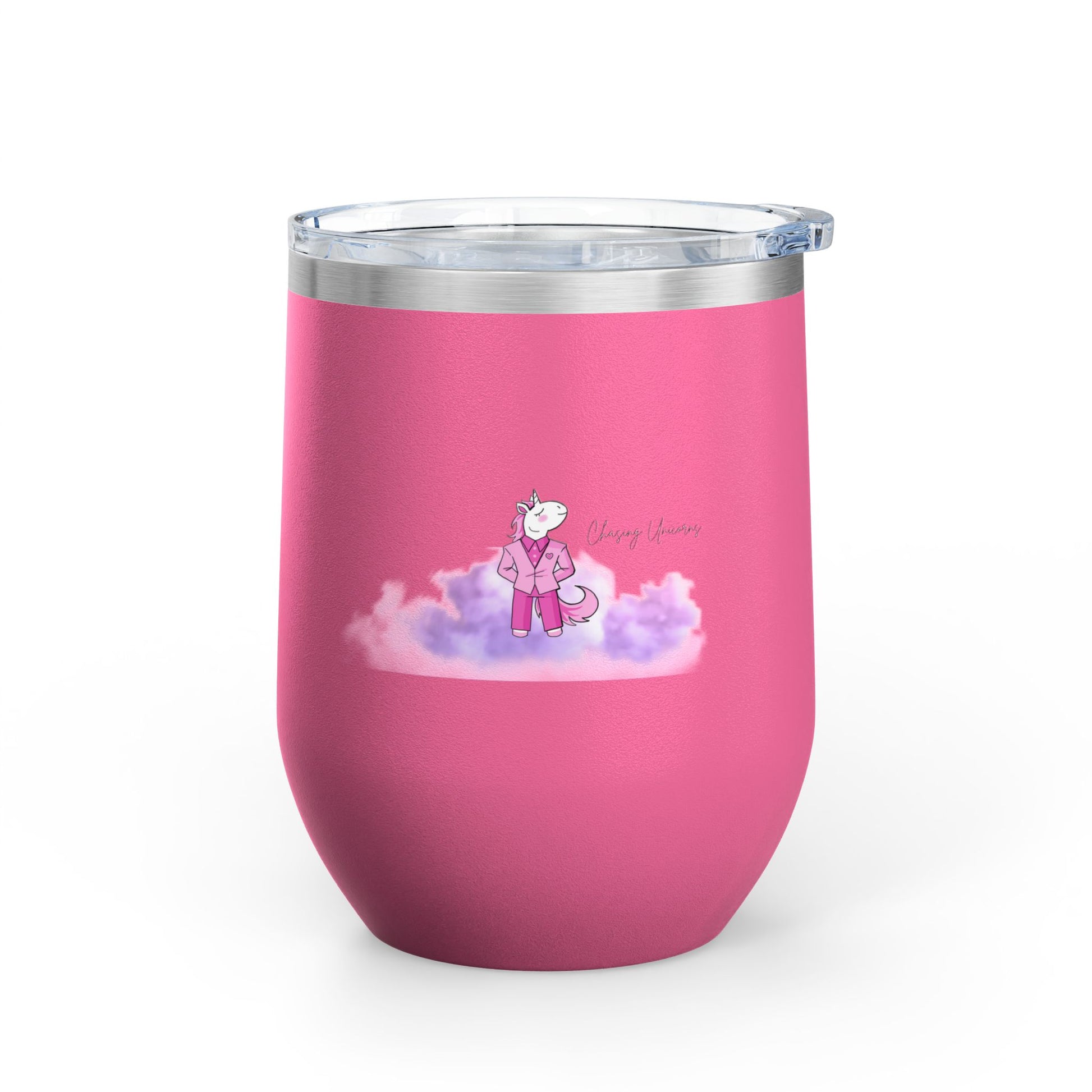 Charming Unicorn Wine Tumbler | Cute Gift for Wine Lovers, Birthday, Bachelorette, Unicorn Theme, 12oz Insulated Drinkware