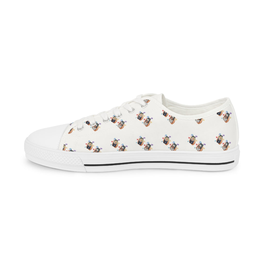 Men's Floral Print Sneakers, Casual Slip-On Shoes, Everyday Footwear, Trendy Sneakers for Men, Stylish Low Tops, Gift for Him