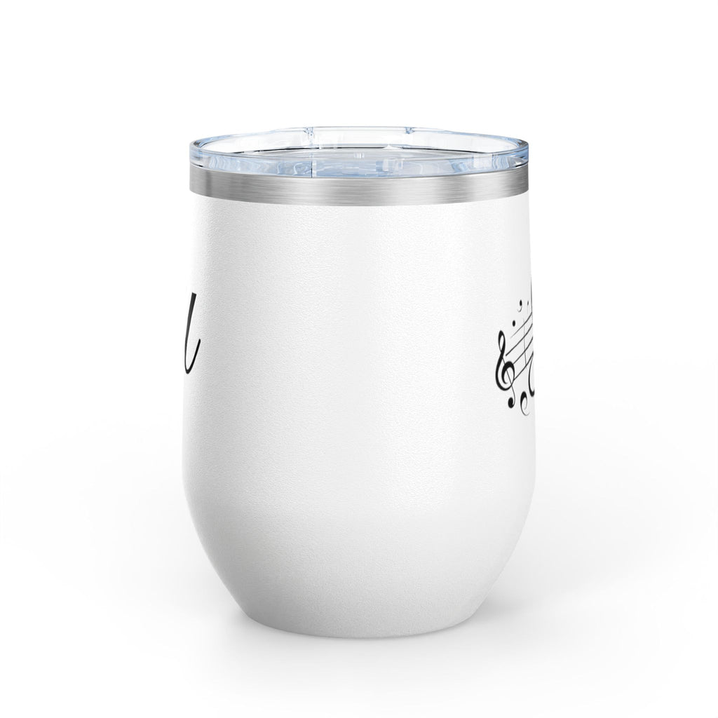 Musical Wine Tumbler, 12oz | Perfect Gift for Music Lovers, Birthday, Concerts, Parties, Home Bar Decor, Stainless Steel