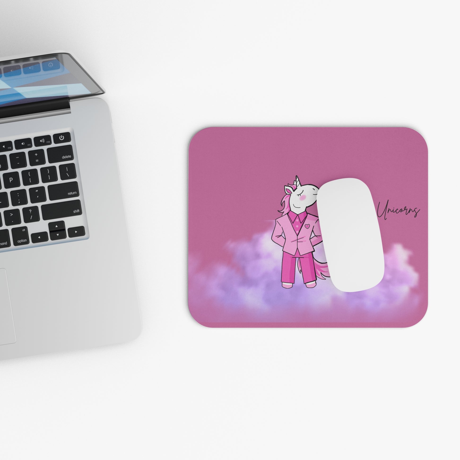 Chasing Unicorns Mouse Pad - Whimsical Desk Accessory for Dreamers, Perfect Gift for Gamers, Teens, and Office Use!