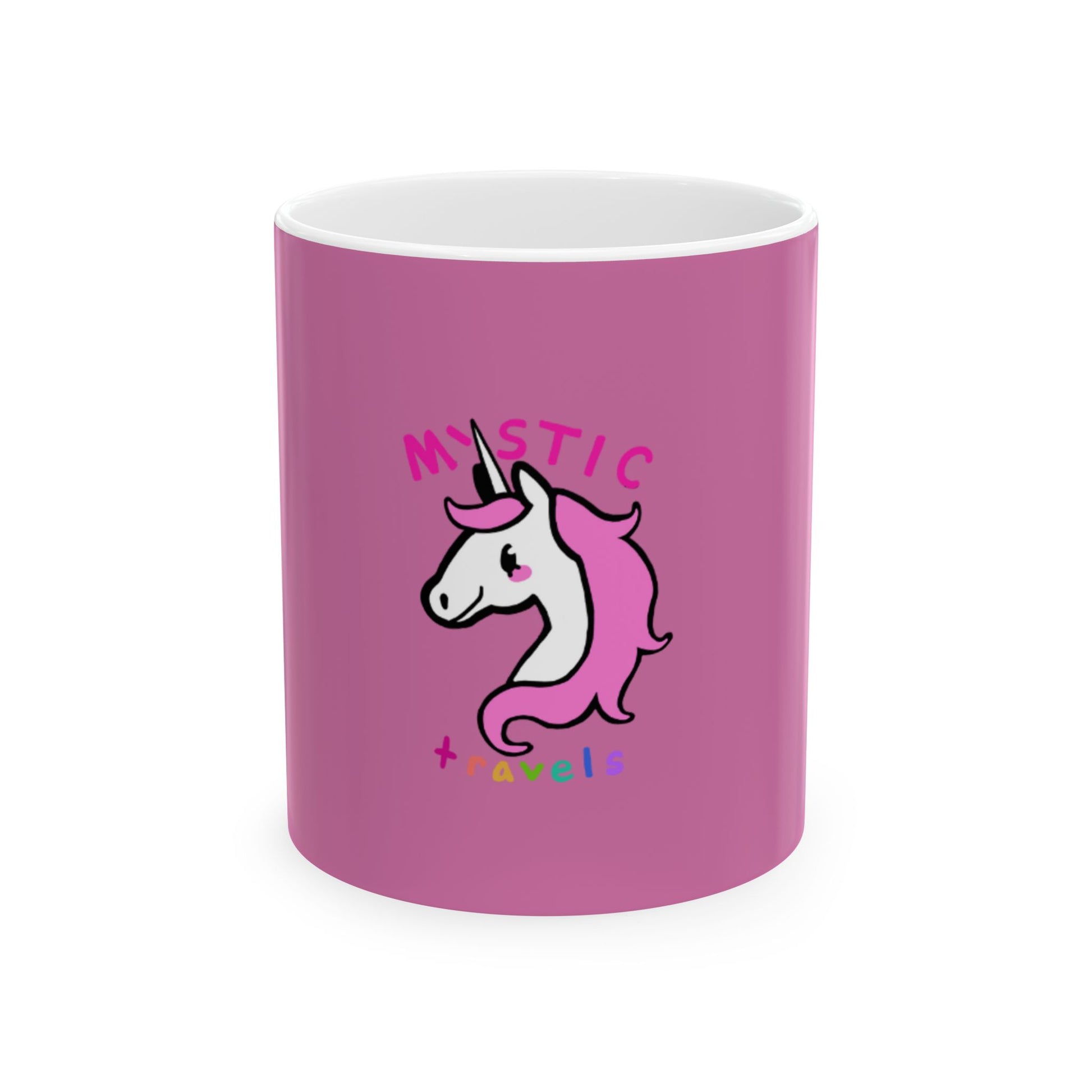 Mystic Unicorn Ceramic Mug - Cute Coffee Cup, Gift for Unicorn Lovers, Holiday Mug, Cozy Drinkware, Pink Unicorn Design