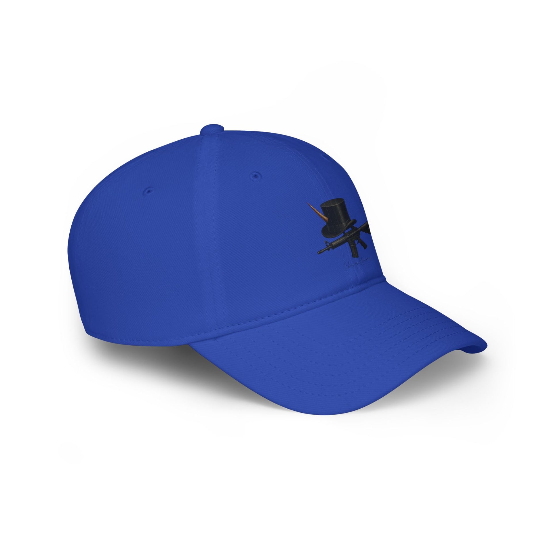 Top Hat & Gun Low Profile Baseball Cap - Casual Wear, Everyday Style, Unique Gift, Hipster Cap, Statement Accessory