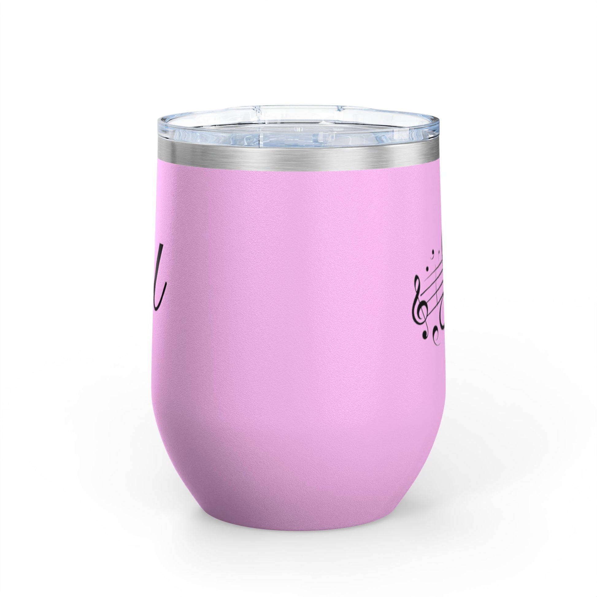 Musical Wine Tumbler, 12oz | Perfect Gift for Music Lovers, Birthday, Concerts, Parties, Home Bar Decor, Stainless Steel