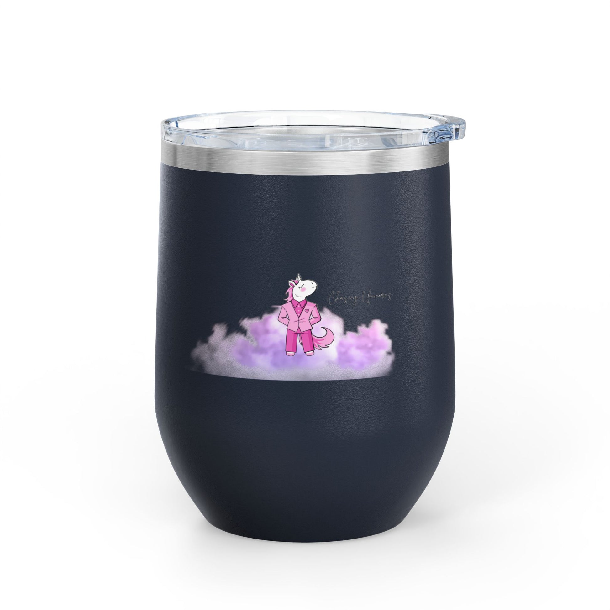 Charming Unicorn Wine Tumbler | Cute Gift for Wine Lovers, Birthday, Bachelorette, Unicorn Theme, 12oz Insulated Drinkware