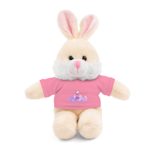 Adorable Stuffed Animals with Tee, Cuddly Bear Toy, Customizable Plush Toy, Fun Gift for Kids, Birthday Gift, Baby Shower Gift, Keepsake