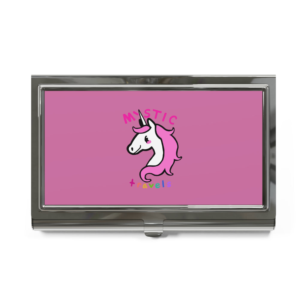 Magical Unicorn Business Card Holder, Cute Unicorn Gift, Office Accessory, Birthday Present, Pink Card Case, Mystic Business Organizer