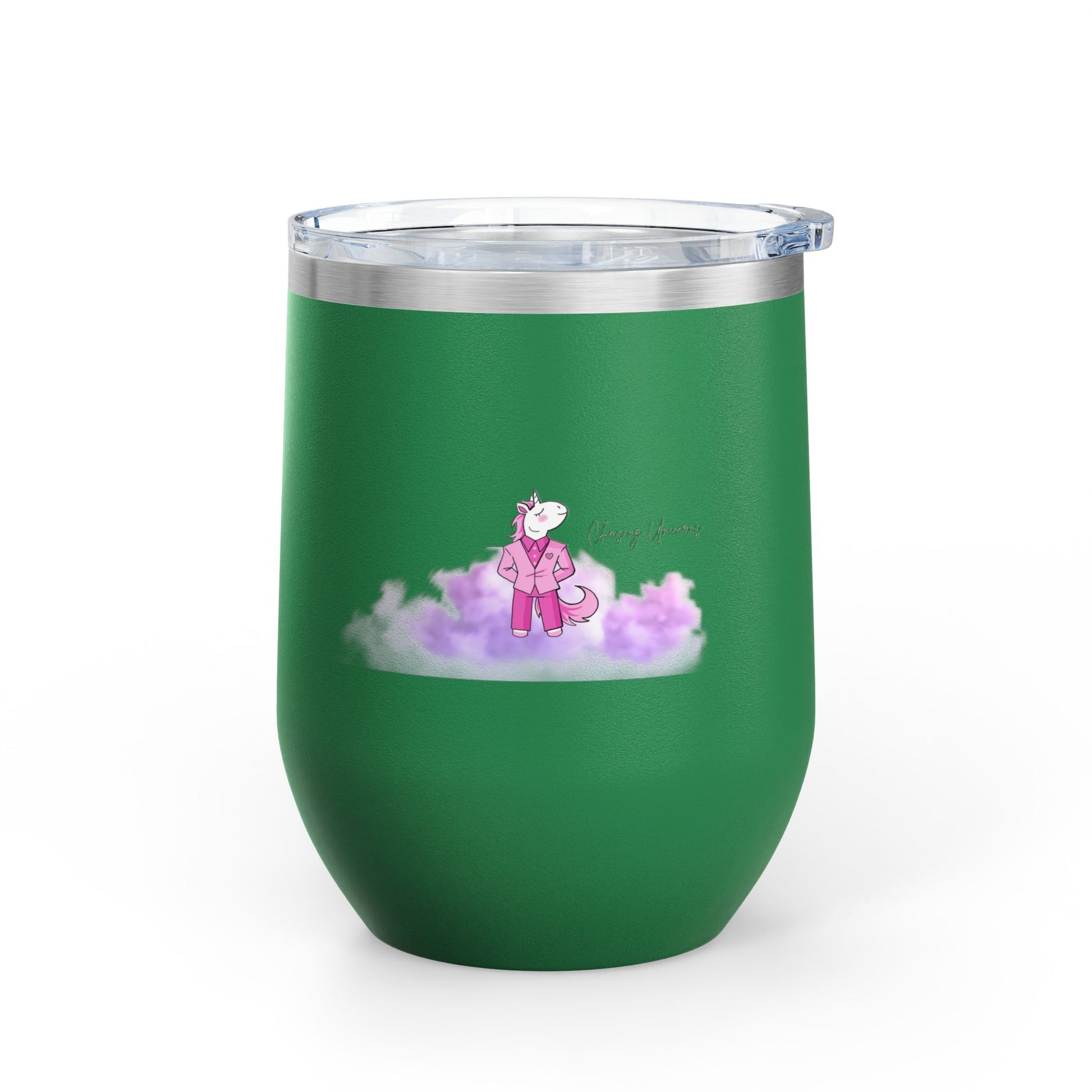 Charming Unicorn Wine Tumbler | Cute Gift for Wine Lovers, Birthday, Bachelorette, Unicorn Theme, 12oz Insulated Drinkware