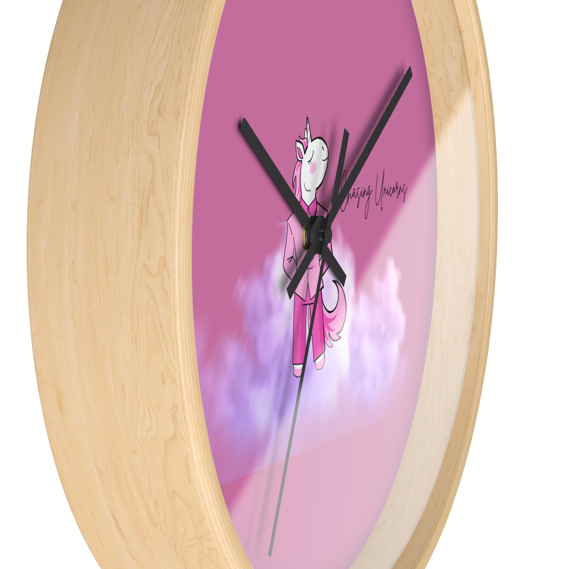 Whimsical Unicorn Wall Clock - Kids Room Decor, Unique Gift, Playful Timepiece, Chasing Unicorns Theme, Magical Wall Art