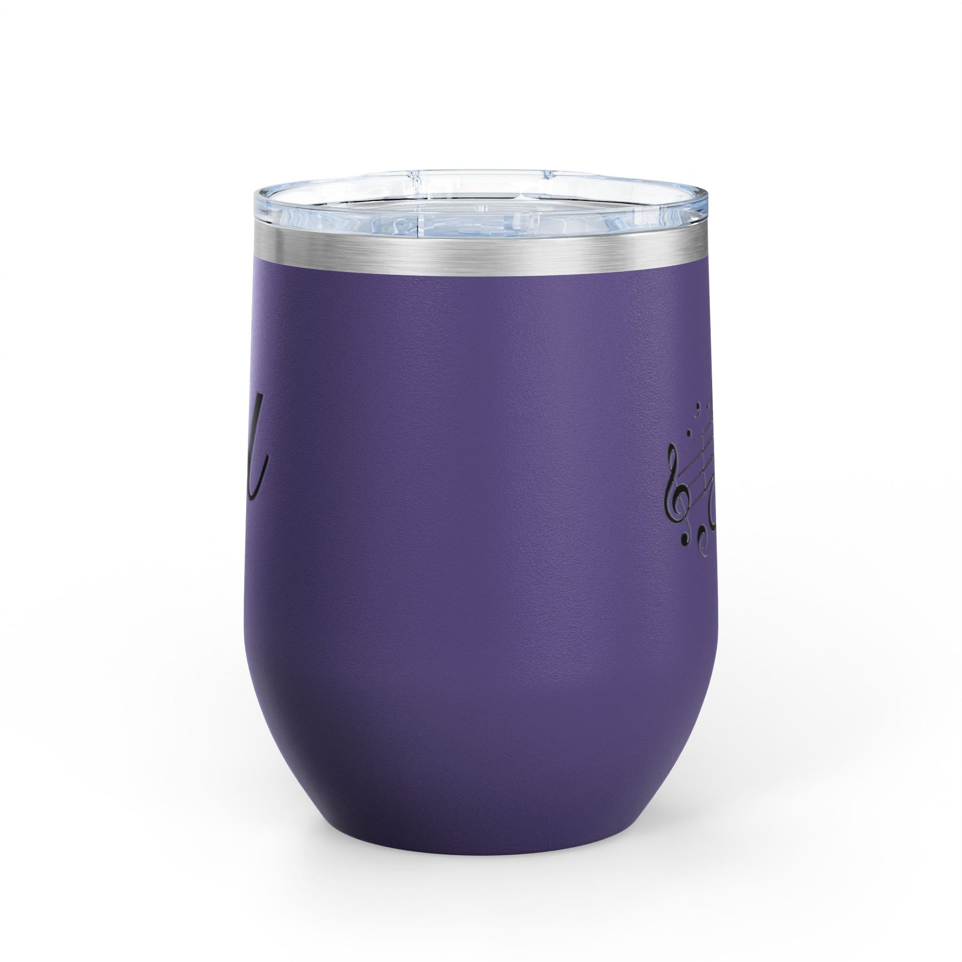 Musical Wine Tumbler, 12oz | Perfect Gift for Music Lovers, Birthday, Concerts, Parties, Home Bar Decor, Stainless Steel
