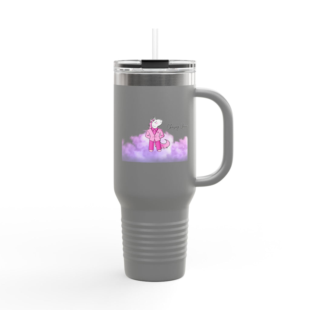 Charming Insulated Travel Mug, 40oz – Perfect for Coffee Lovers, Road Trips, Travel, Gift for Friends, Stylish Drinkware