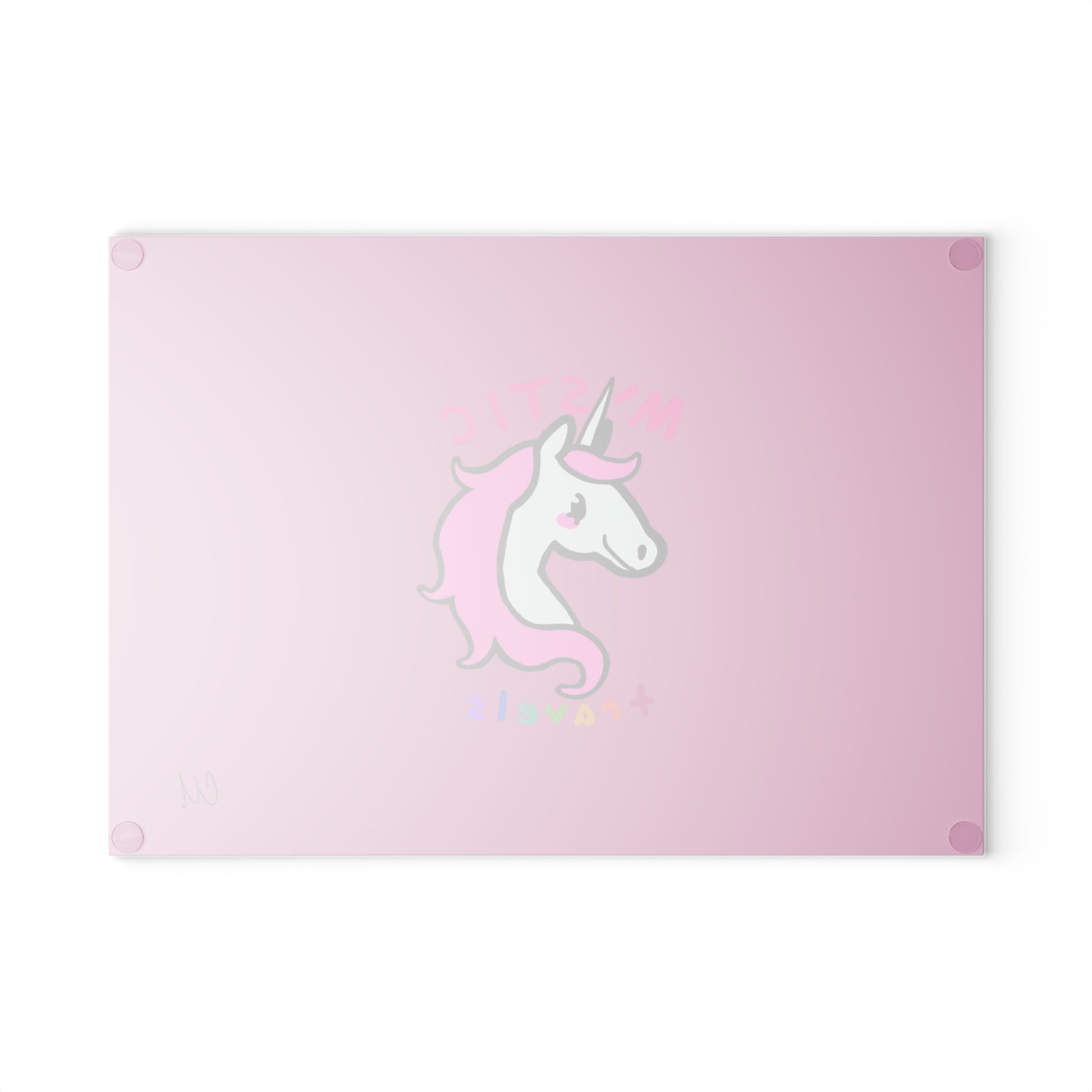 Mystic Unicorn Glass Cutting Board, Kitchen Decor, Unicorn Gift, Whimsical Housewarming Present, Rainbow Cooking Accessory