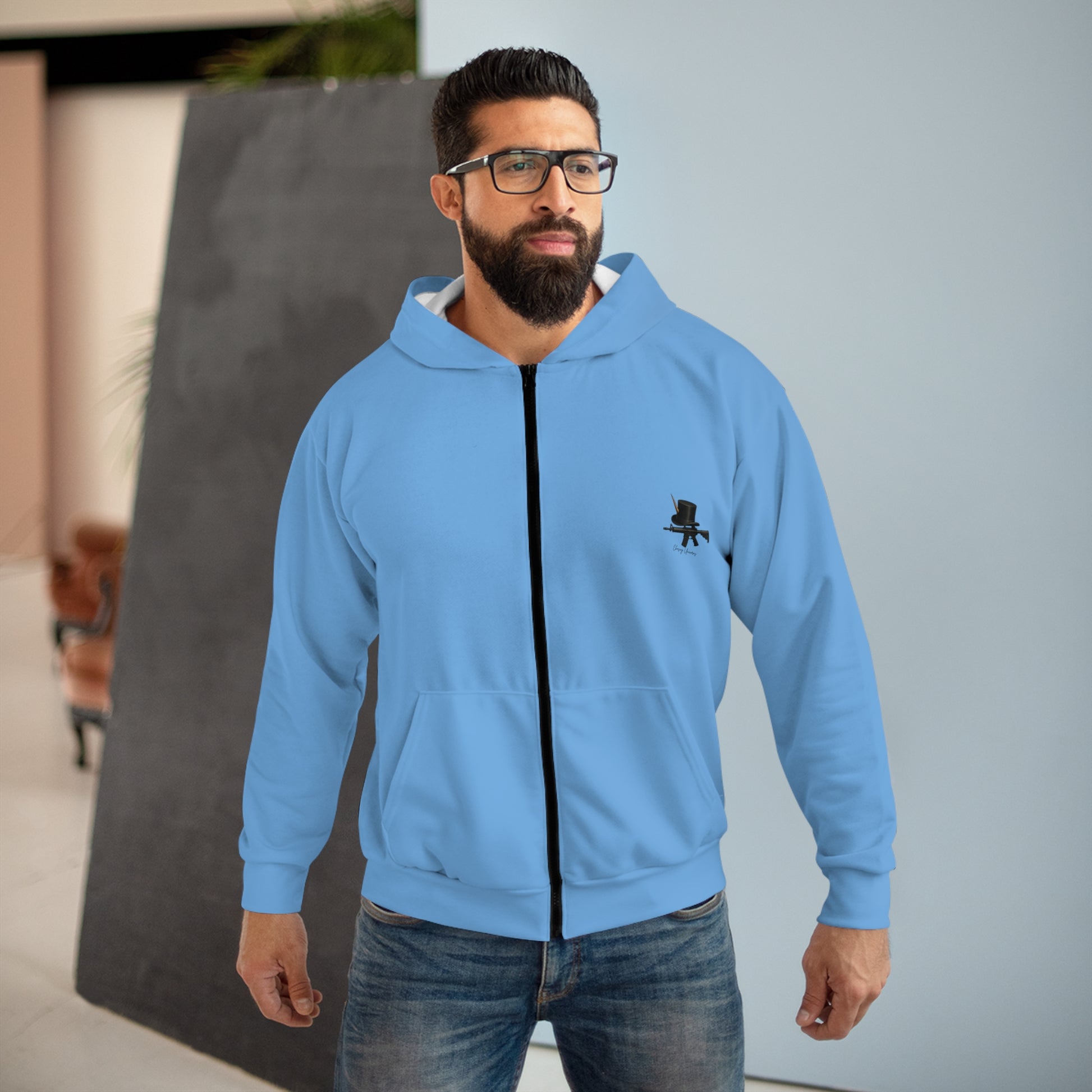 Stylish Unisex Zip Hoodie with Artistic Design, Vibrant Comfort for Casual Wear, Perfect for Gifts, Everyday Use, Hooded Fashion