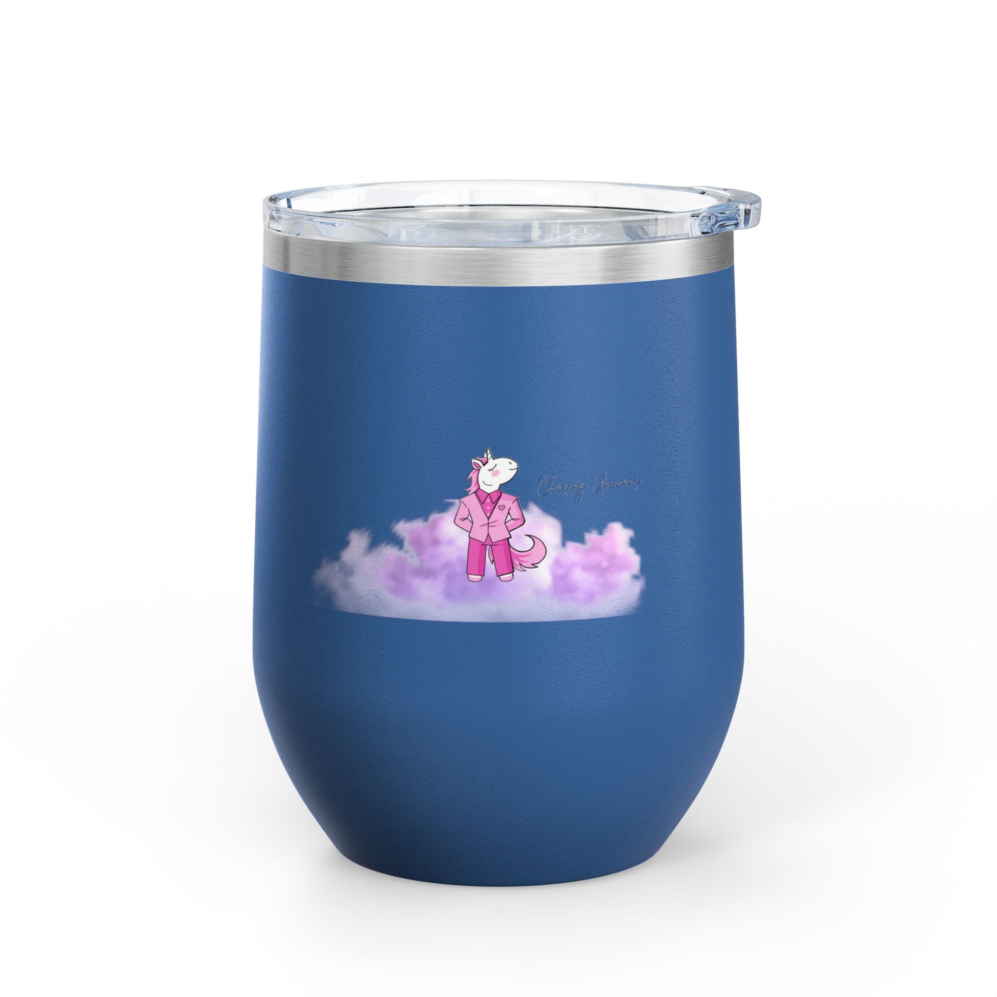 Charming Unicorn Wine Tumbler | Cute Gift for Wine Lovers, Birthday, Bachelorette, Unicorn Theme, 12oz Insulated Drinkware