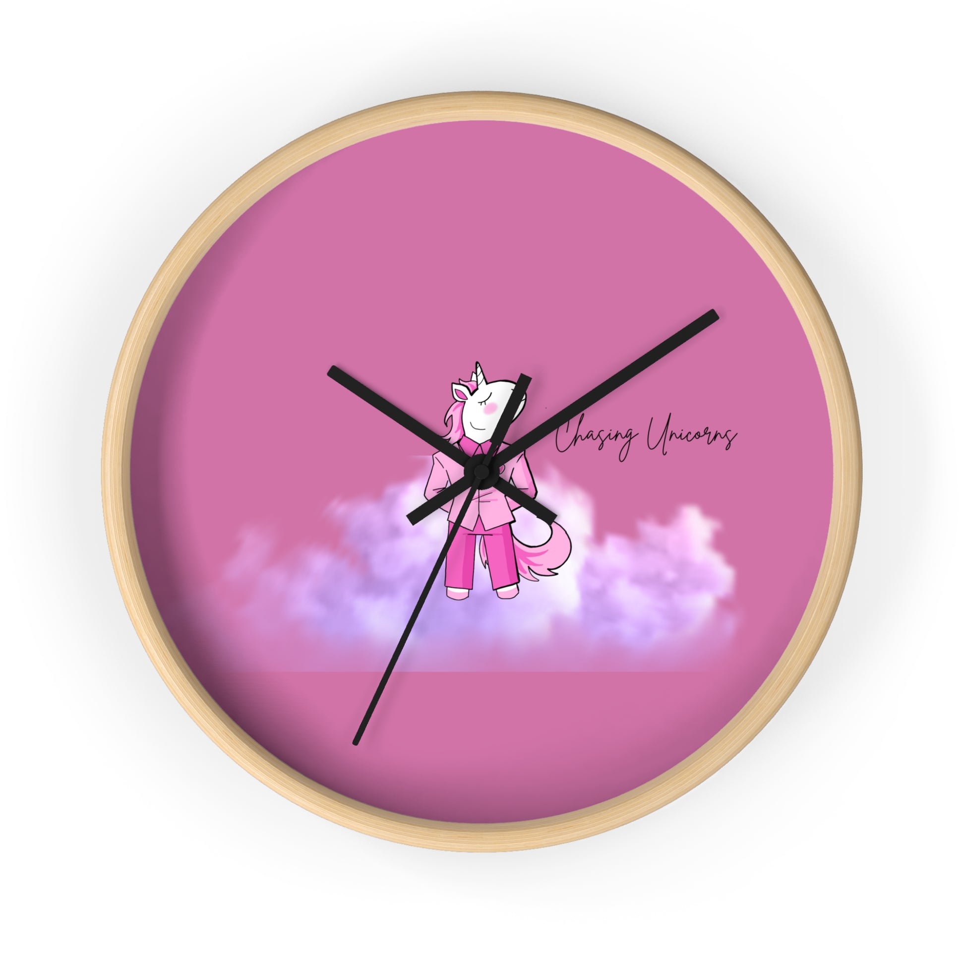 Whimsical Unicorn Wall Clock - Kids Room Decor, Unique Gift, Playful Timepiece, Chasing Unicorns Theme, Magical Wall Art