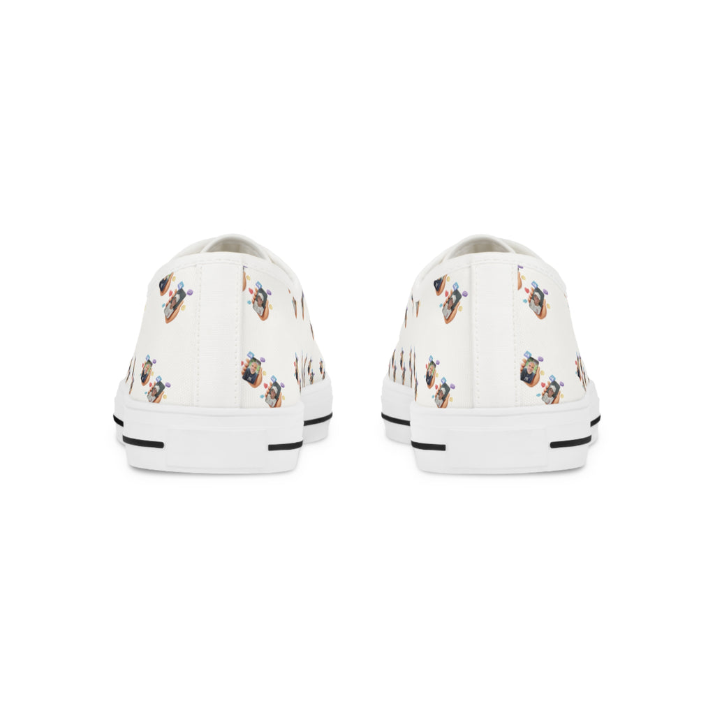 Men's Floral Print Sneakers, Casual Slip-On Shoes, Everyday Footwear, Trendy Sneakers for Men, Stylish Low Tops, Gift for Him