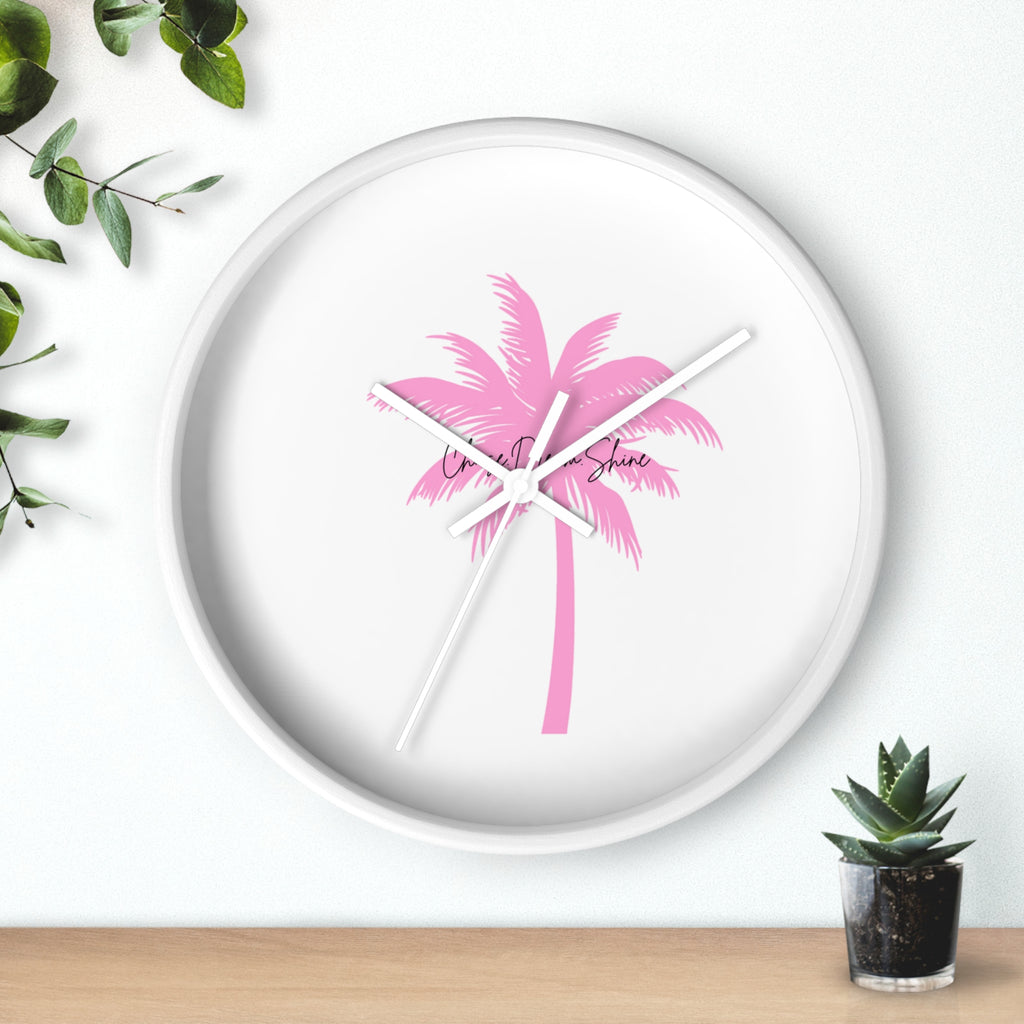 Tropical Palm Wall Clock, Modern Decor, Summer Vibe, Gift for Beach Lovers, Home Accent, Relaxing Atmosphere