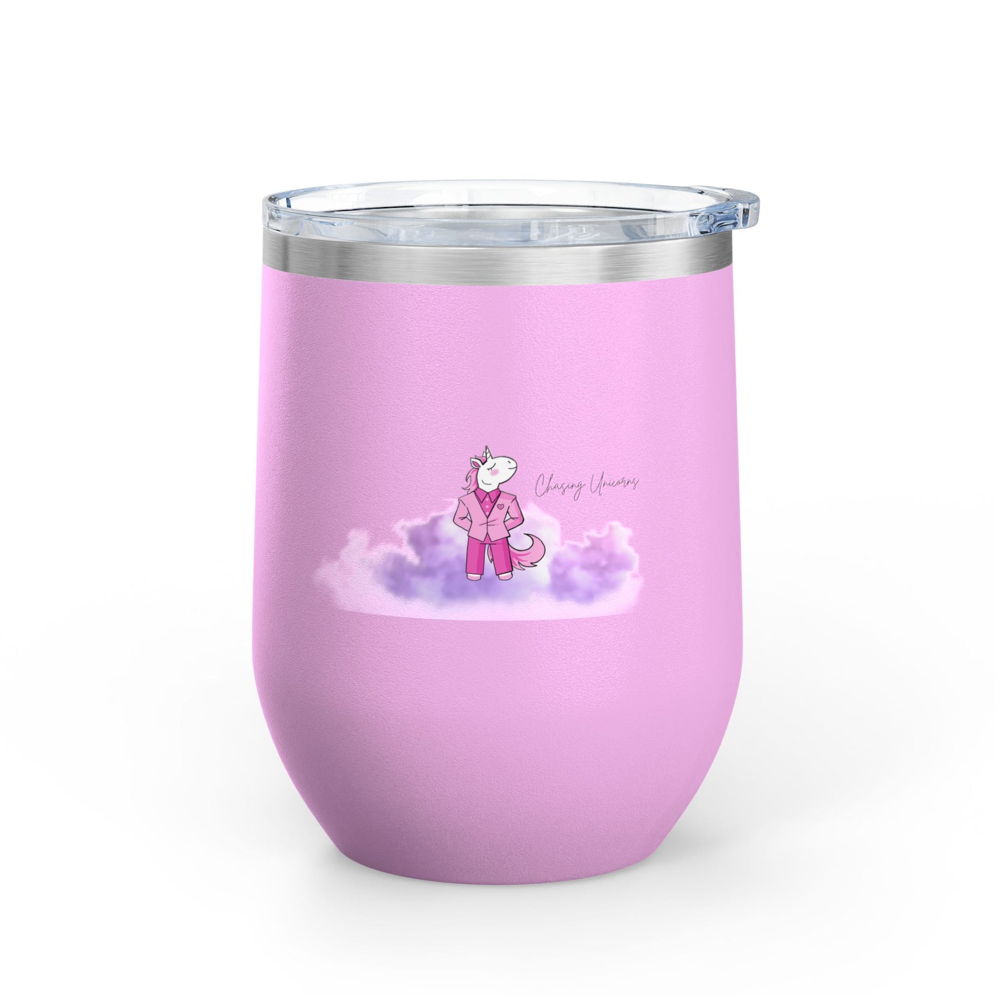 Charming Unicorn Wine Tumbler | Cute Gift for Wine Lovers, Birthday, Bachelorette, Unicorn Theme, 12oz Insulated Drinkware