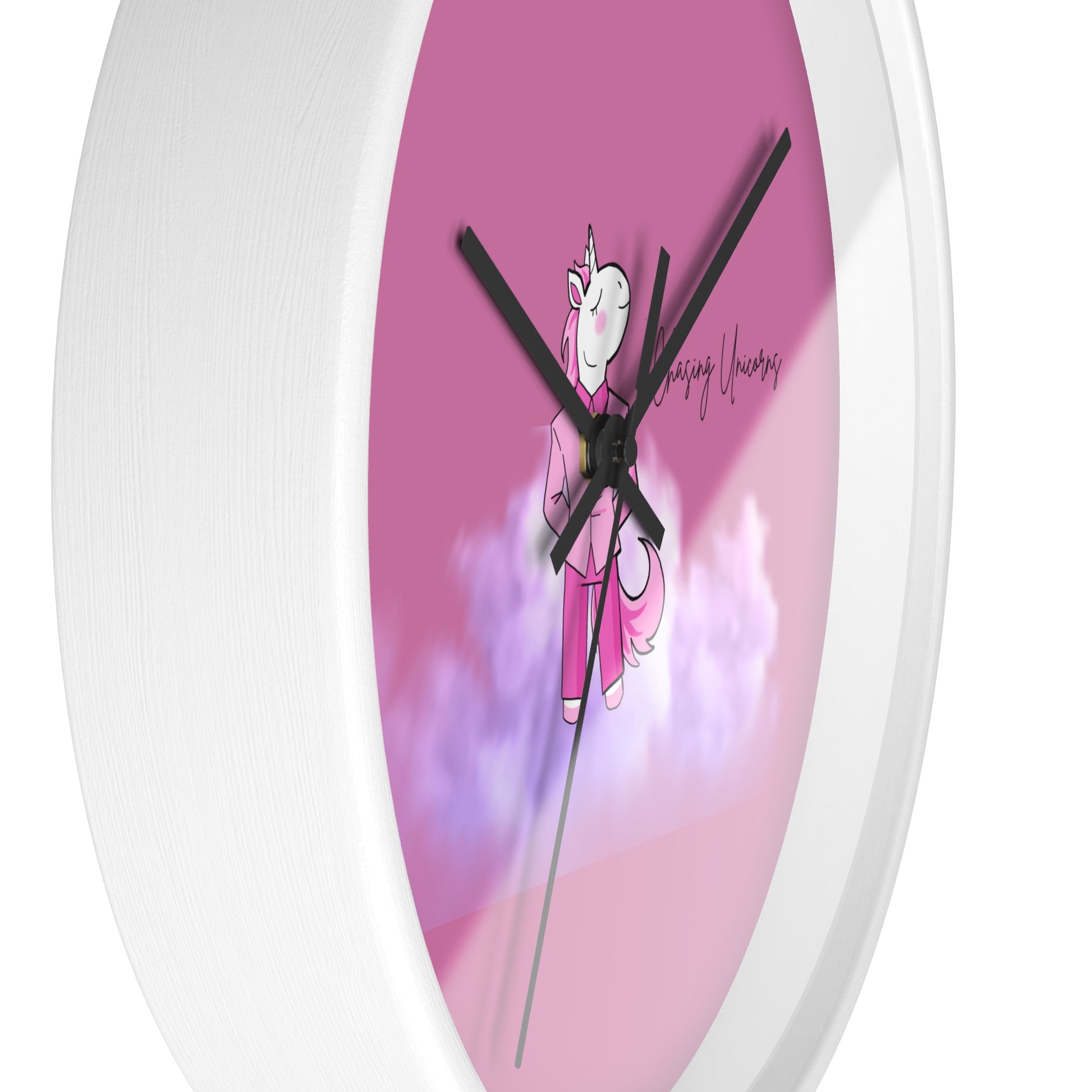 Whimsical Unicorn Wall Clock - Kids Room Decor, Unique Gift, Playful Timepiece, Chasing Unicorns Theme, Magical Wall Art