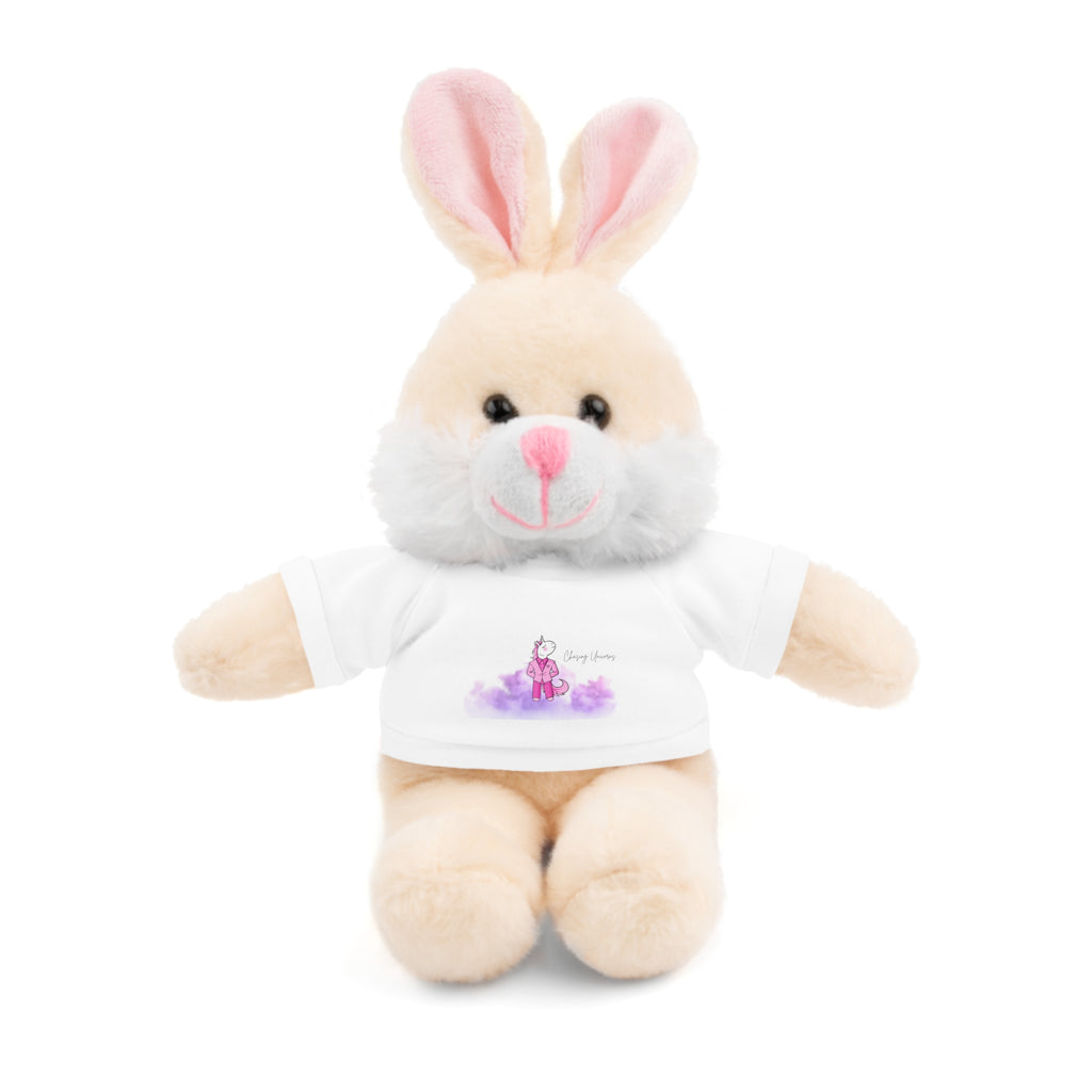 Adorable Stuffed Animals with Tee, Cuddly Bear Toy, Customizable Plush Toy, Fun Gift for Kids, Birthday Gift, Baby Shower Gift, Keepsake