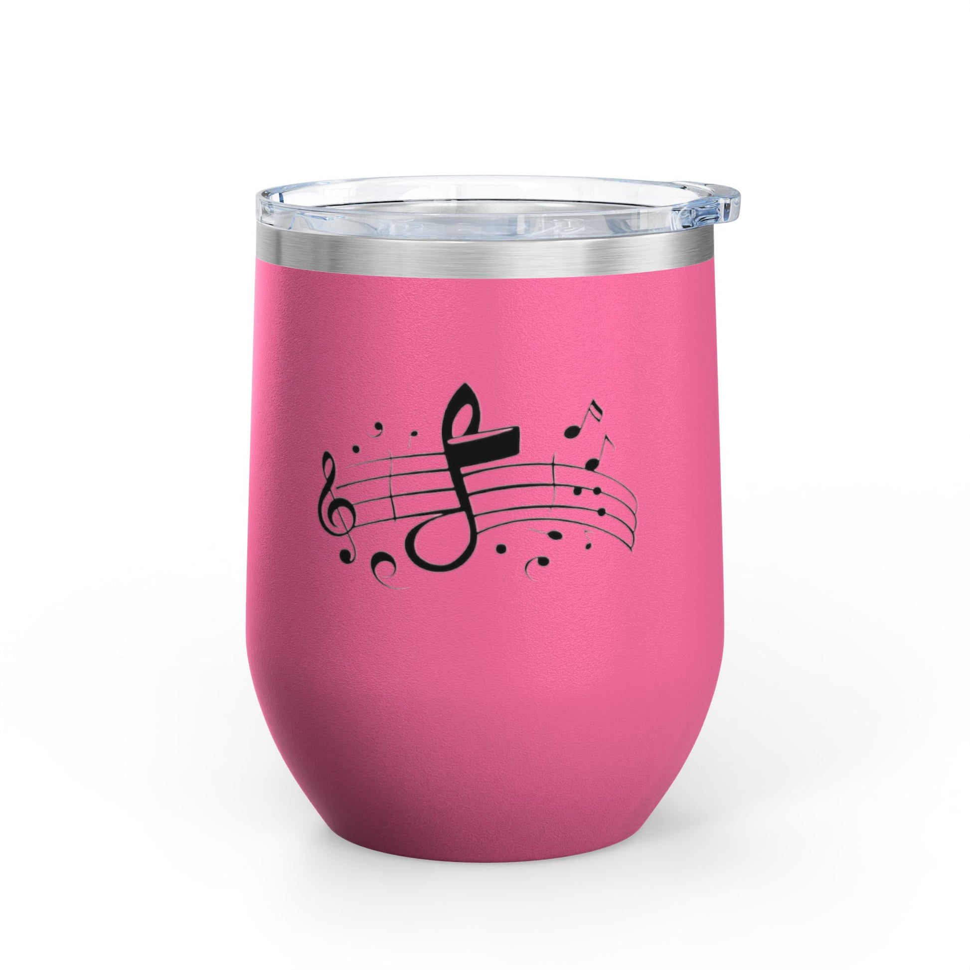 Musical Wine Tumbler, 12oz | Perfect Gift for Music Lovers, Birthday, Concerts, Parties, Home Bar Decor, Stainless Steel