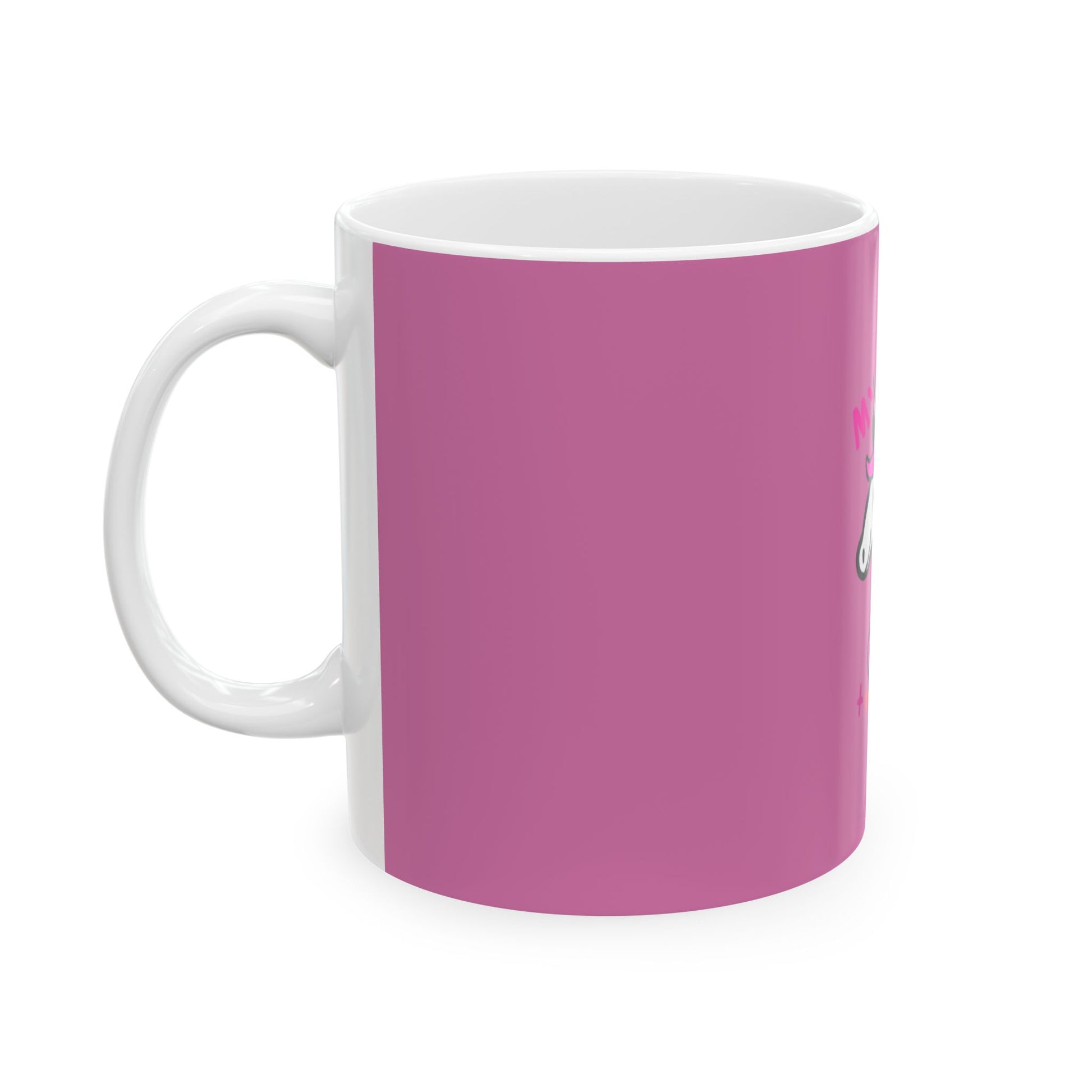 Mystic Unicorn Ceramic Mug - Cute Coffee Cup, Gift for Unicorn Lovers, Holiday Mug, Cozy Drinkware, Pink Unicorn Design