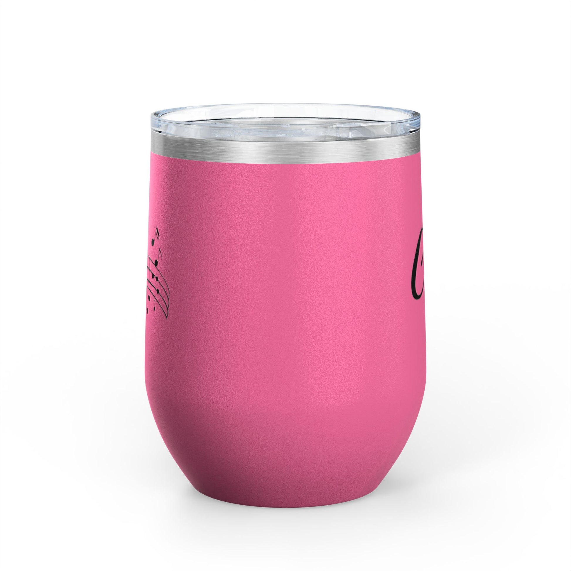 Musical Wine Tumbler, 12oz | Perfect Gift for Music Lovers, Birthday, Concerts, Parties, Home Bar Decor, Stainless Steel