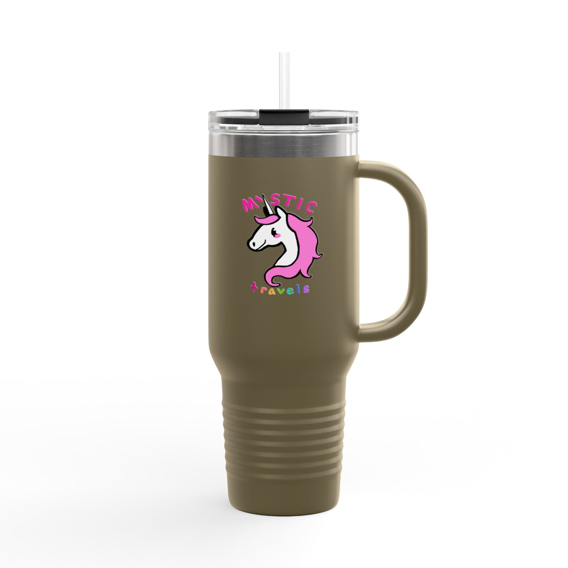 Whimsical Unicorn Insulated Travel Mug | 40oz Tumbler for Adventurers, Perfect Gift for Travelers, Unique Unicorn Mug, Cute Drinkware